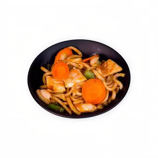 Tallarines Fritos Con Pollo