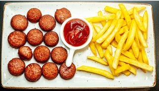 Ración De Bratwurst A La Rodaja