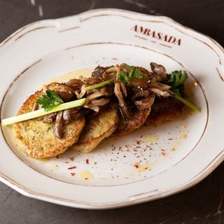 Картопляні оладки з гливами