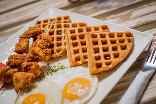 Bang Bang Chicken Muchomo And Waffles