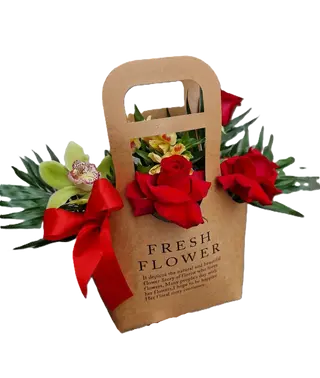 Floral simphony in geanta decorativa crem 