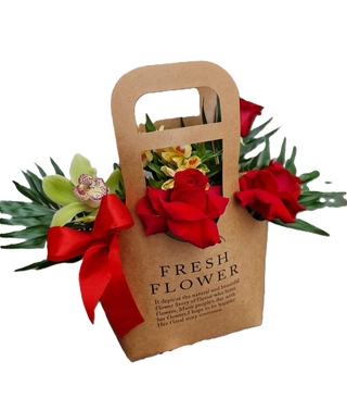 Floral simphony in geanta decorativa crem 