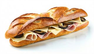 Panino lo spaccone - servito con patate fritte