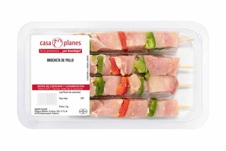 Brochetas de pollo con verduras (4 Uds)