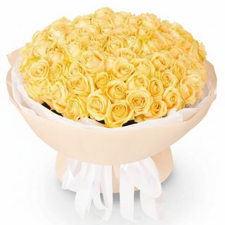 Букет"My hope"зі 101 кремової троянди