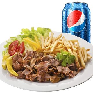Kebab Plato Sólo Carne + Patatas + Pepsi 330ml