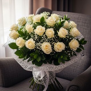 Élégance Ivoire – 21 Roses