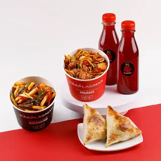 Комбо микс Фри с мясом и Босо лагман с курицей (900г)
