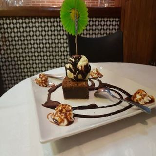 Brownie con Vainilla