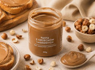 Pasta z orzechów laskowych 100%, 200g