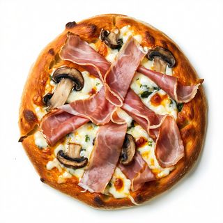 Pizzetta con prosciutto cotto e funghi