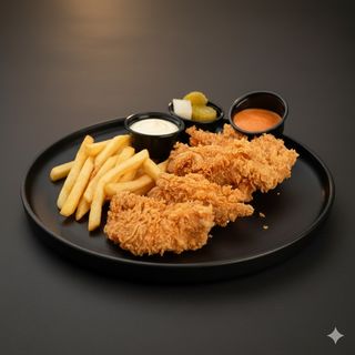 Crispy de pui la farfurie