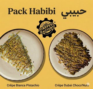(Pack Habibi) : Crêpe dubai choconuts + Crêpe bianca pistachio
