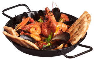 Tigaie picante cu fructe de mare