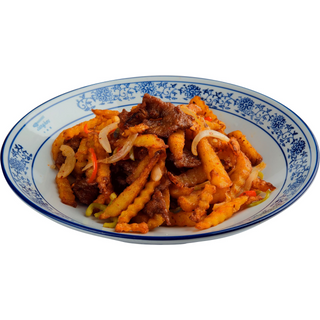 Жареный картофель с мясом