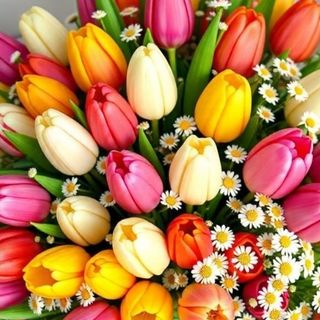 kolorowe tulipany