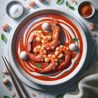 Czerwone curry z krewetkami