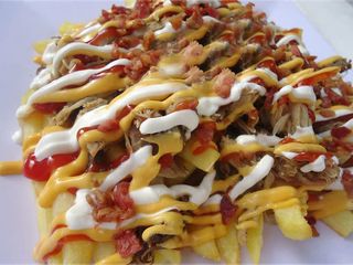 Papas locas de pollo