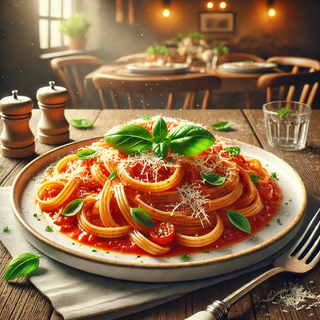 Makaron w sosie pomidorowym