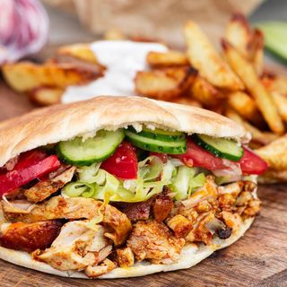 Kebab w bułce z samym mięsem