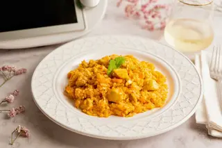 Arroz A La Crema Con Pollo