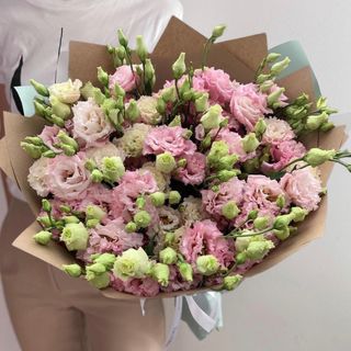 Букет із 15 рожевих эустом