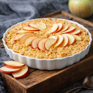 Prăjitură cu Mere și Crumble cu Unt și Scorțișoară
