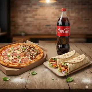 Menú 3 Pizza (1 Ud.) + Durum (2 Uds.)