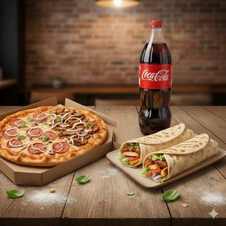 Menú 3 Pizza (1 Ud.) + Durum (2 Uds.)