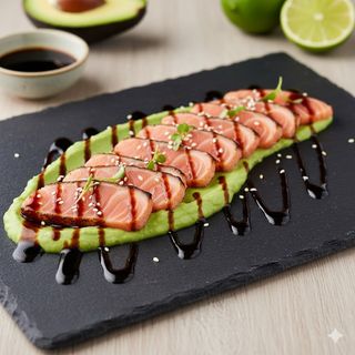 Tataki sake avocado