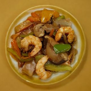 Verduras Salteadas con Gambas (Cho-Suey de Gambas)
