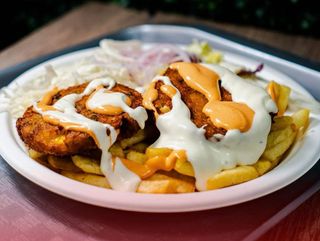 Kebab la farfurie veggie