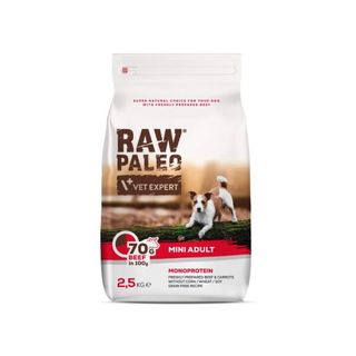 Hrana Uscata Pentru Caini, Raw Paleo Adult Mini cu Vita 2,5 kg