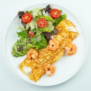 Омлет со страчателлой с креветками (410г)