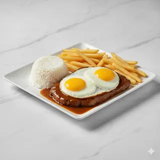 Carne En Bistec A Caballo