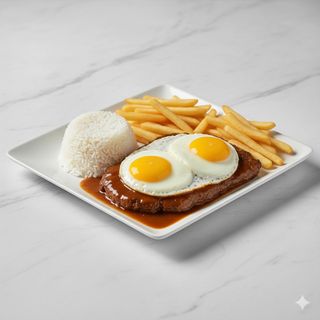Carne En Bistec A Caballo