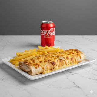 Dürum Combinado Con Patatas Fritas