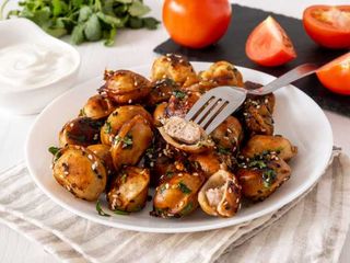 Жареные пельмени