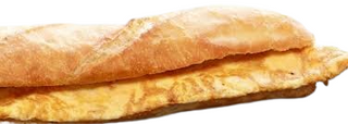 Bocadillo de tortilla francesa