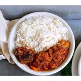 White Rice, Pepper Stew & 4pc Fried Beef