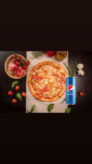 Pizza Pollo Italiano 50cm + Pepsi