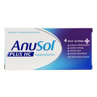 AnuSol PLUS HC Suppositories, 12 Pieces