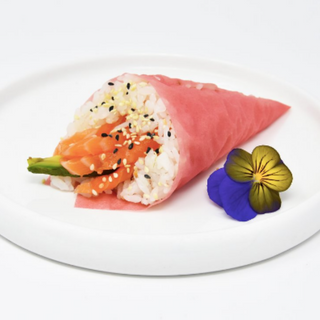 500.temaki soy salmone(1pz) 豆皮三文鱼手卷
