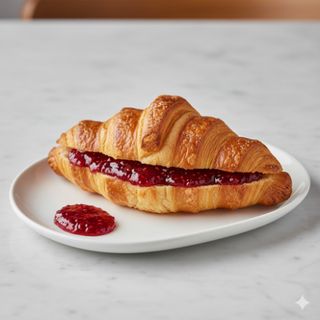 Croissant con mermelada