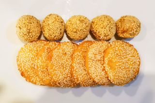 Tarte De Abóbora E Bolas De Sésamo