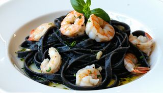 Tagliatelle z krewetkami