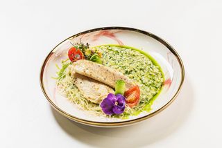 Паста "Ризотто" с филе сибаса