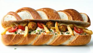 Menù panino falafel o arrotolato