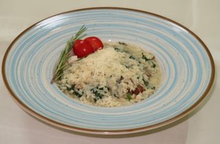 Ризото със спанак  и  гъби