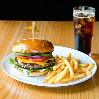 1 Double Beef Burger + Chips + Soda